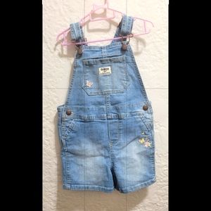 Toddler girl Denim Shortalls 4T